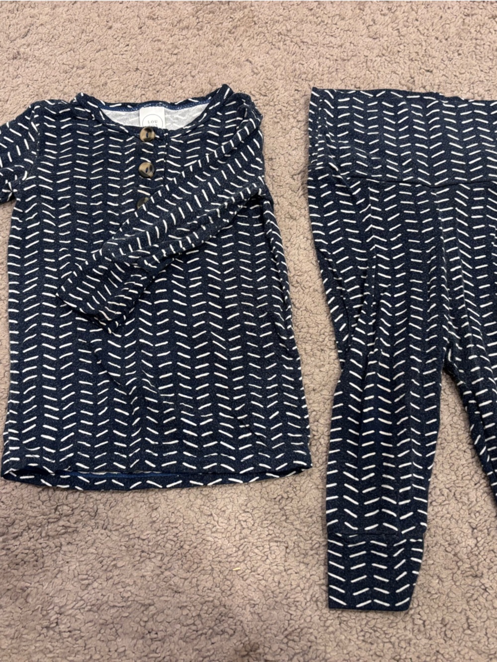 Lou Lou & Company Navy and White Kids Matching Set